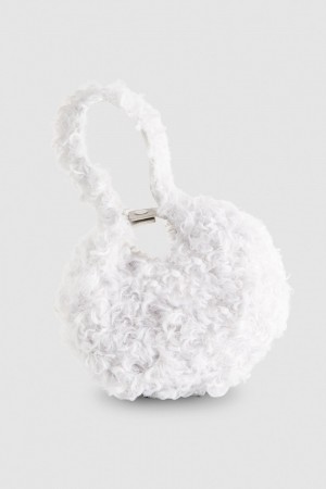 Patrizia Pepe Bangle Bag Fluffy Beyaz | CQJ148257