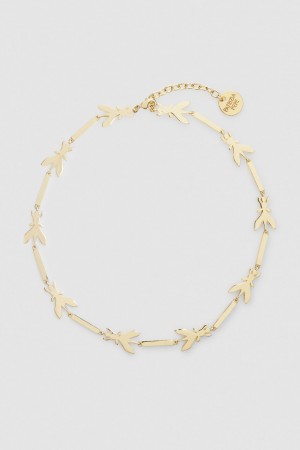 Patrizia Pepe Brass Chocker Necklace Altın | GRK306854