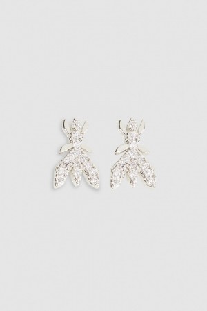 Patrizia Pepe Brass Earrings Gümüş | QZV974265