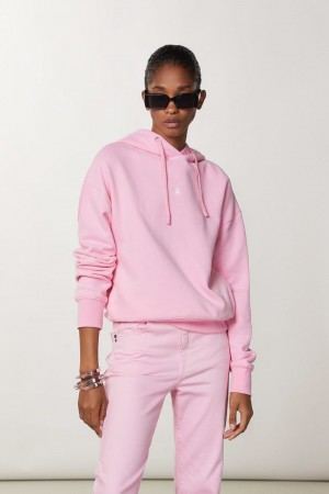 Patrizia Pepe Cotton Sweatshirt With Hood Pembe | LTV459623