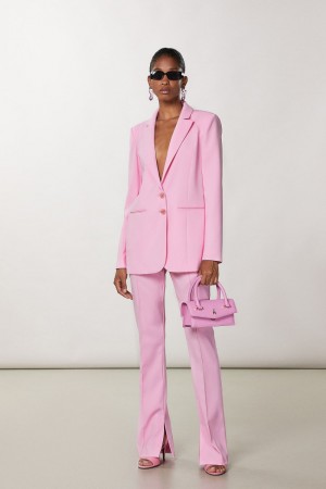 Patrizia Pepe Crepe Blazer Jacket Pembe | QUV261435