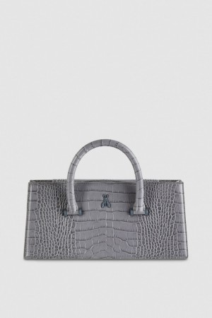 Patrizia Pepe Crocodile-print Fly Bamby Gri | MSF081364