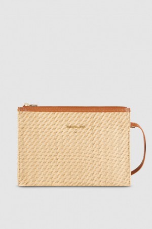 Patrizia Pepe Envelope Bag In Woven Fabric Kahverengi | LMN809752