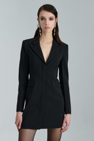 Patrizia Pepe Essential Crepe Dress Jacket Siyah | RFI689743