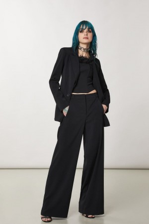 Patrizia Pepe Essential Palazzo Pants Siyah | XLR652983