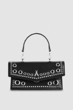 Patrizia Pepe Fly Bamby Eyelet Bag Siyah | ZIT937426