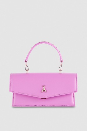 Patrizia Pepe Fly Bamby Leather Shoulder Bag Pembe | PQJ361085