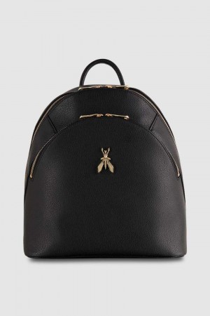 Patrizia Pepe Fly Leather Backpack With Double Pocket Siyah | SJG180432