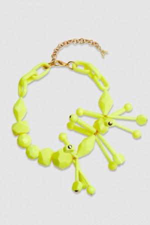 Patrizia Pepe Necklace With Techno Pop Fly Appliqué Sarı | OFY463185