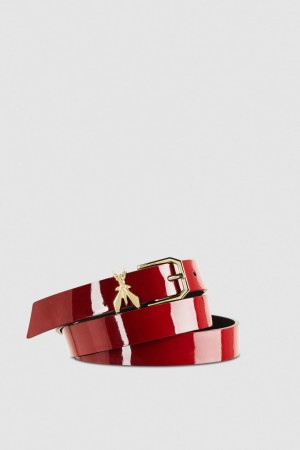 Patrizia Pepe Patent Leather Belt Kırmızı | ECS108976