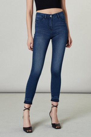 Patrizia Pepe Skinny Jeans Regular Waist Mavi | JRI472958