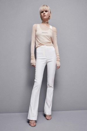 Patrizia Pepe Slim Flare Pants Beyaz | NLK470359