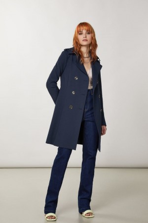 Patrizia Pepe Trench Mavi | DLS915736