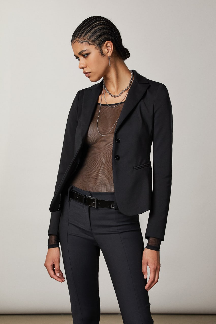 Patrizia Pepe 2-button Slim Jacket Siyah | JWL934760