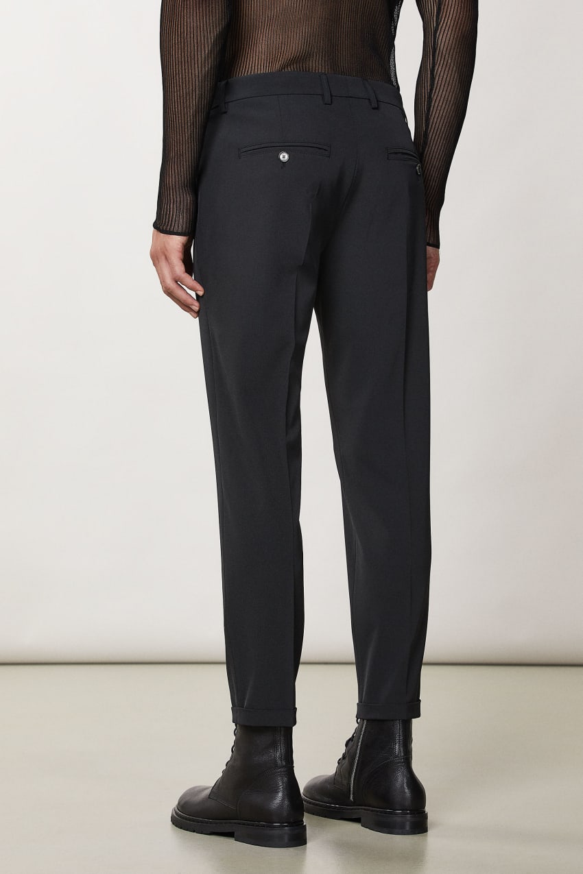 Patrizia Pepe Ankle Pants With Zipper Siyah | PDV034296