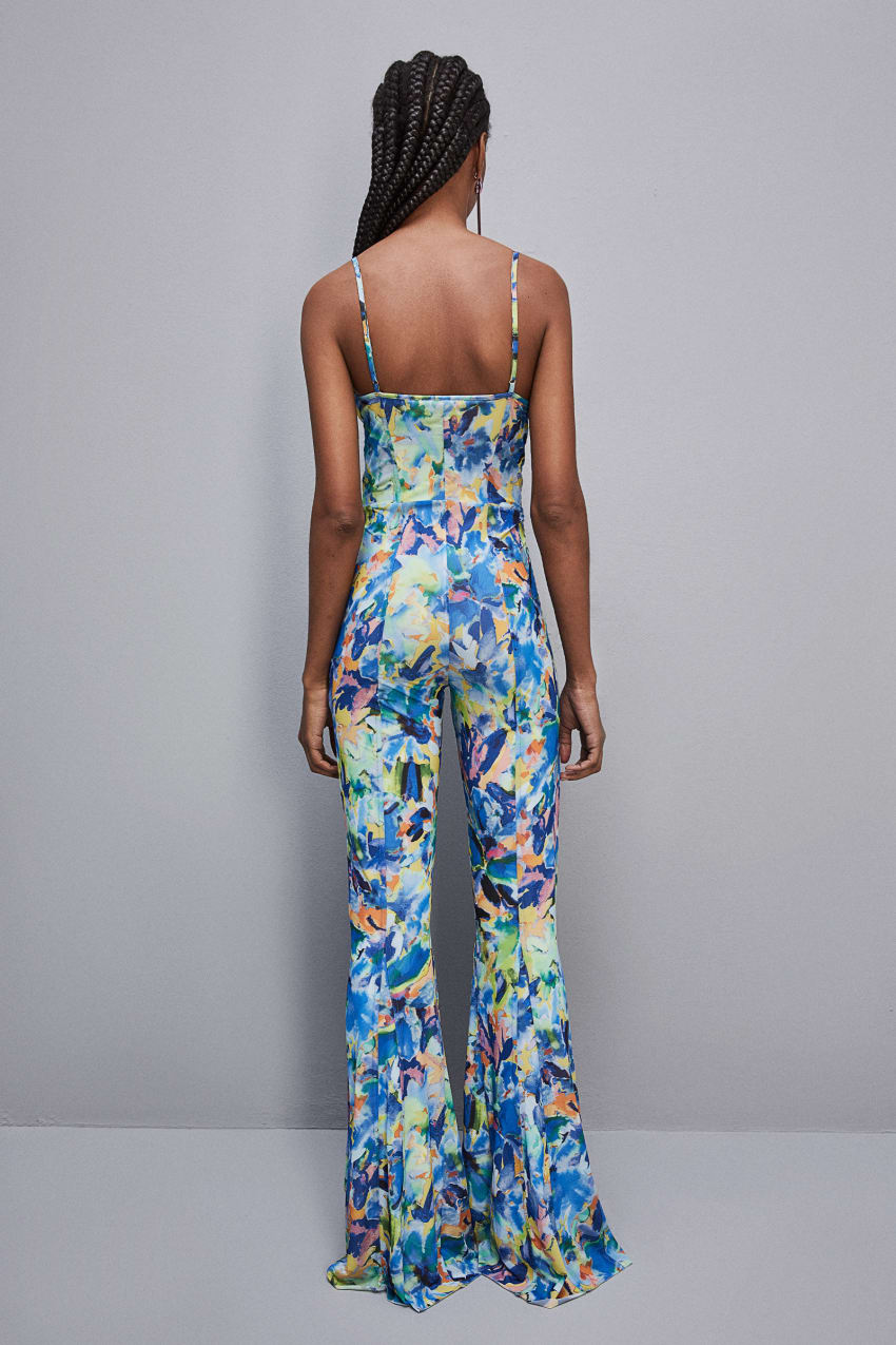 Patrizia Pepe Arty Splash Stretch Tulle Print Jumpsuit Renkli | BRE840367