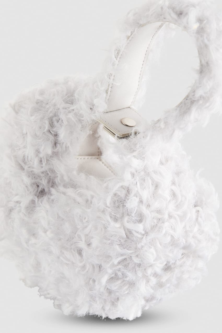 Patrizia Pepe Bangle Bag Fluffy Beyaz | CQJ148257