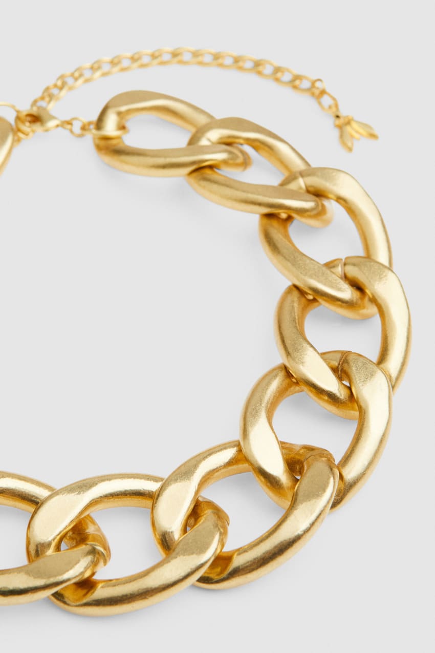 Patrizia Pepe Brass And Aluminum Necklace Altın | VRB754319