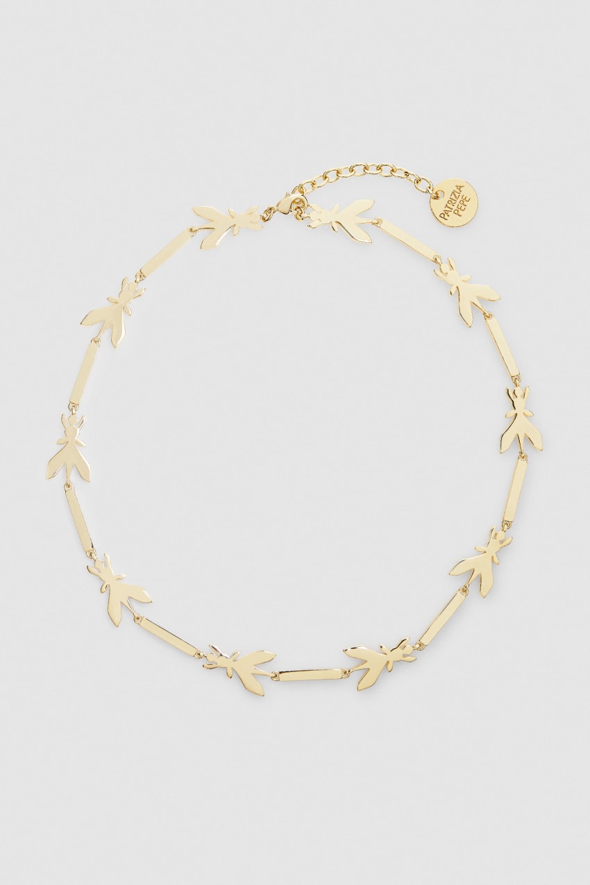 Patrizia Pepe Brass Chocker Necklace Altın | GRK306854