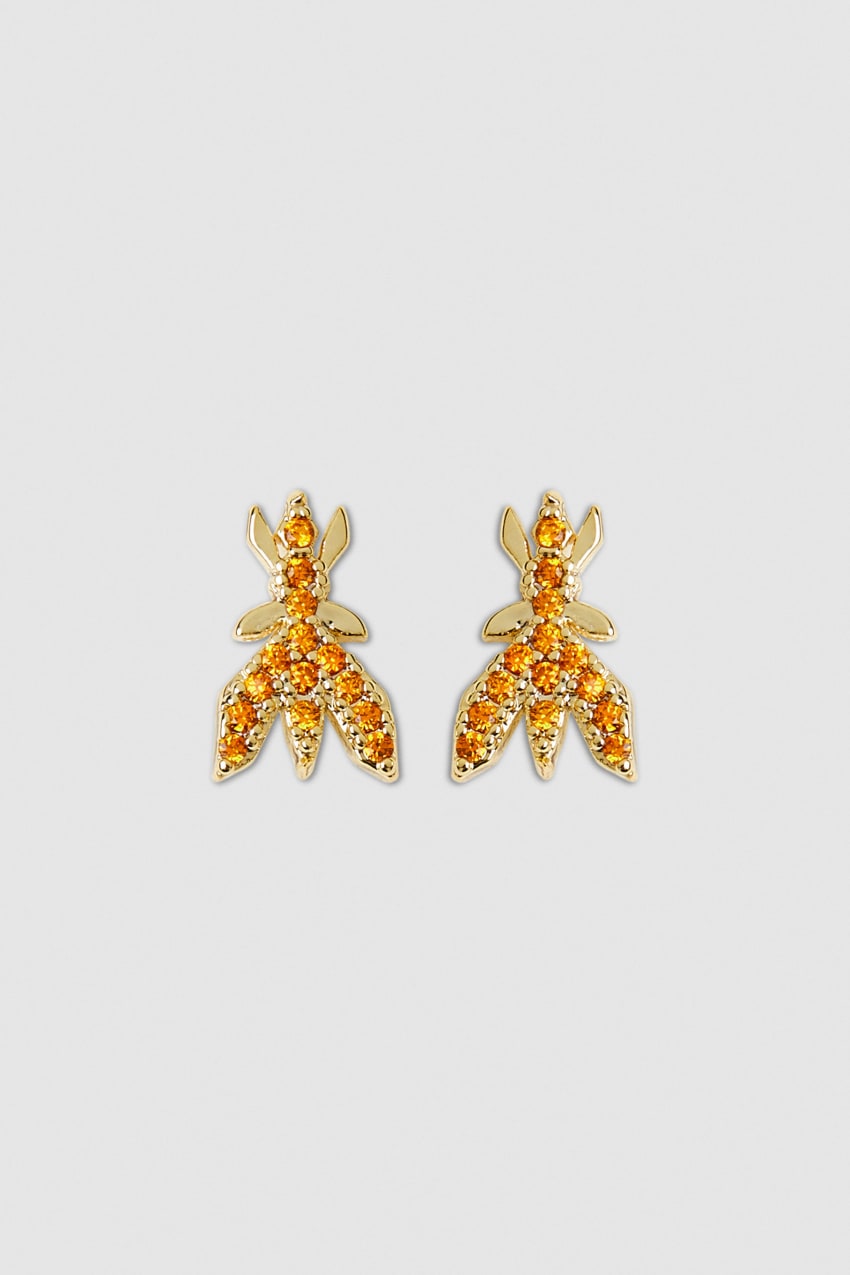 Patrizia Pepe Brass Earrings Turuncu | VHB546783