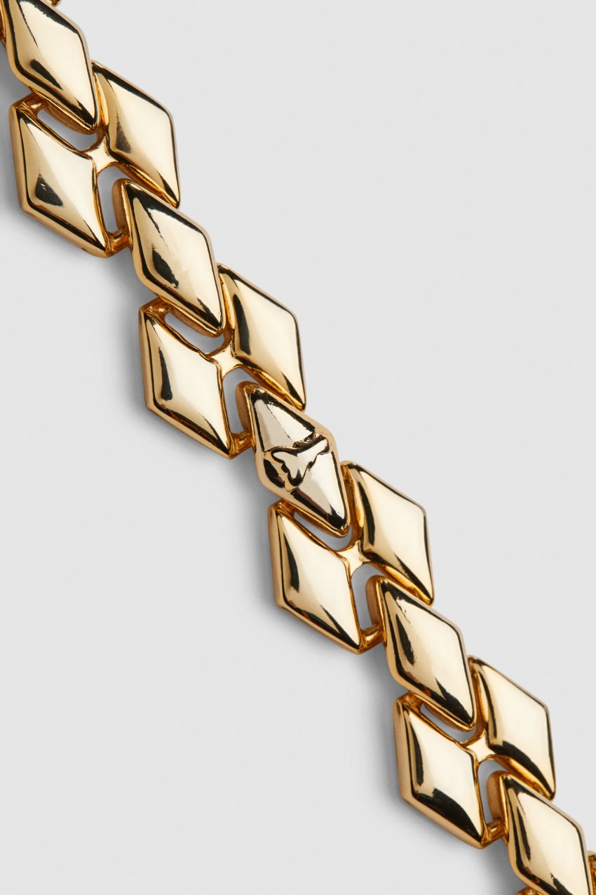 Patrizia Pepe Brass Link Bracelet Altın | RQM012479