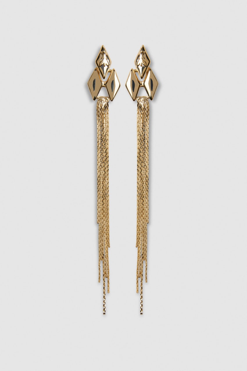 Patrizia Pepe Brass Pendant Earrings Altın | GAZ401956