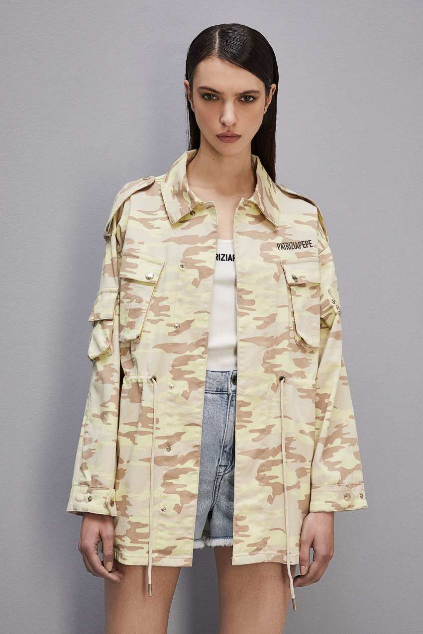 Patrizia Pepe Camouflage Over Jacket Militare | EOL504792