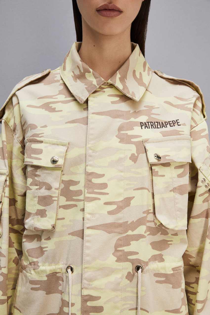 Patrizia Pepe Camouflage Over Jacket Militare | EOL504792