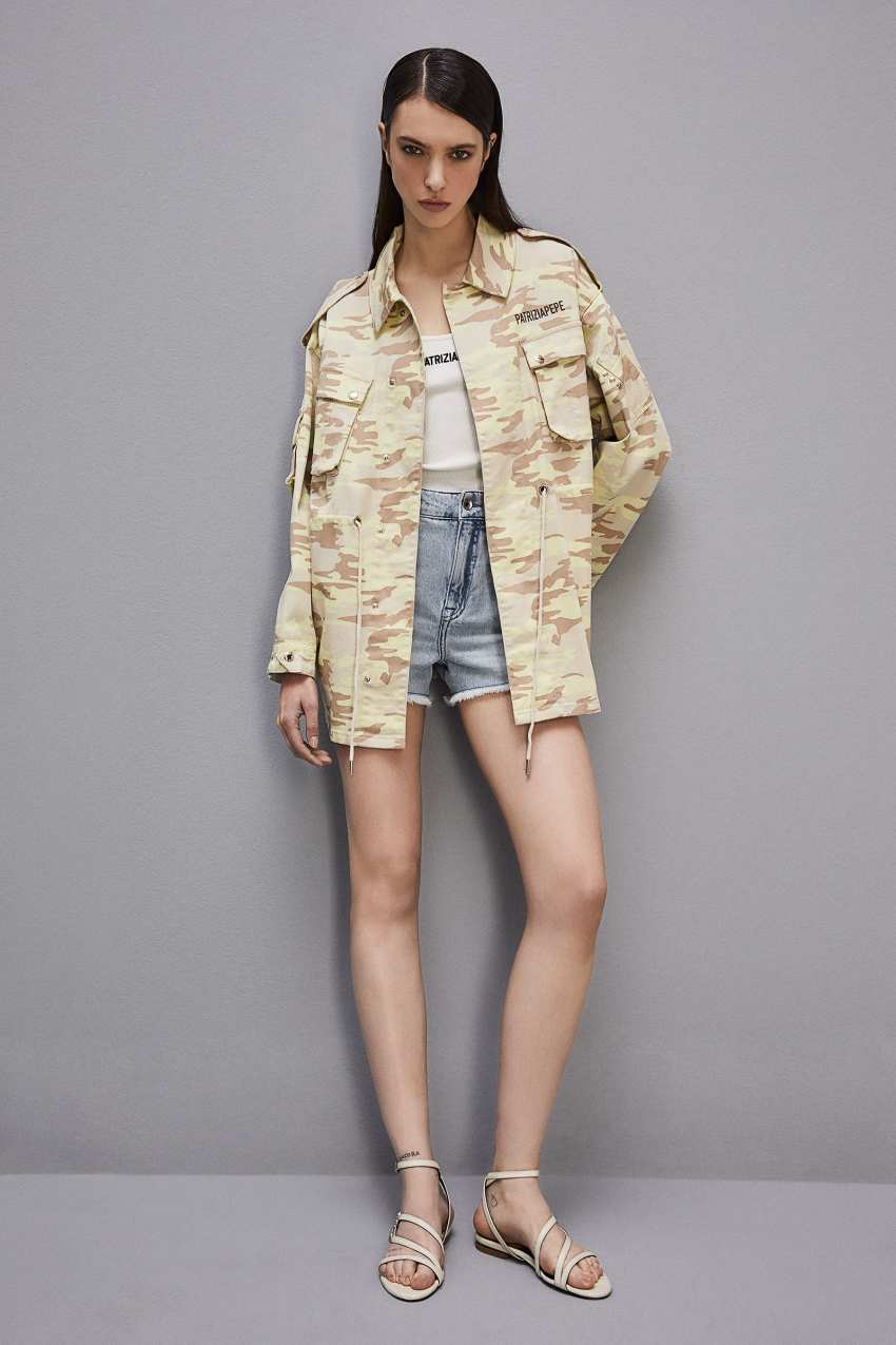 Patrizia Pepe Camouflage Over Jacket Militare | EOL504792