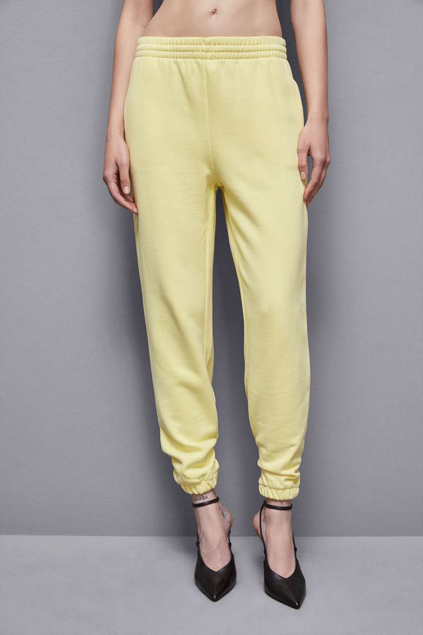 Patrizia Pepe Cotton Fleece Jogger Pants Sarı | OAS821590