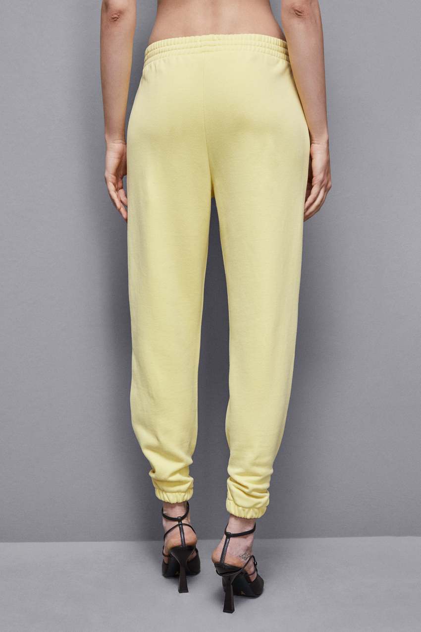 Patrizia Pepe Cotton Fleece Jogger Pants Sarı | OAS821590