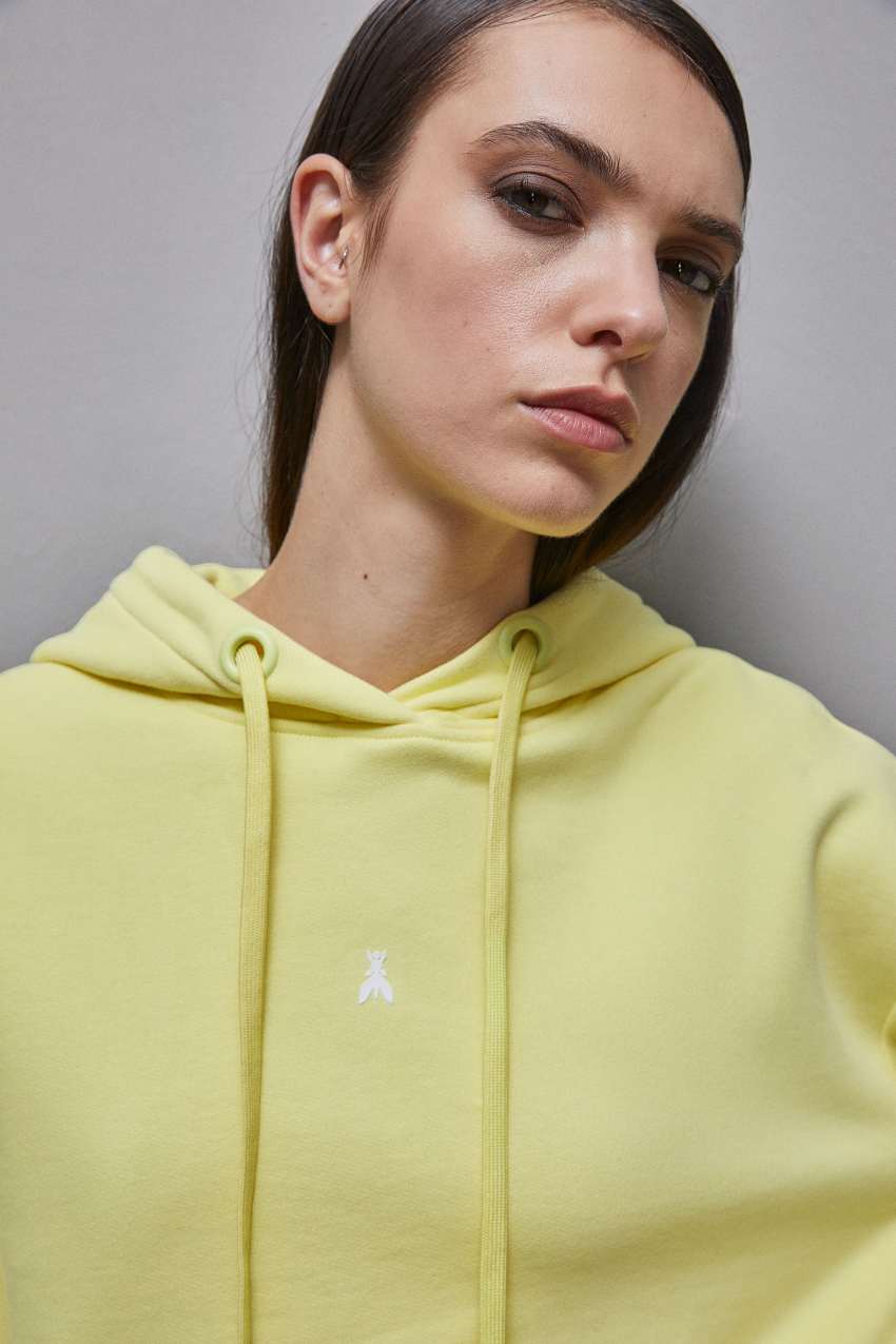 Patrizia Pepe Cotton Hoodie Sarı | NYF845632