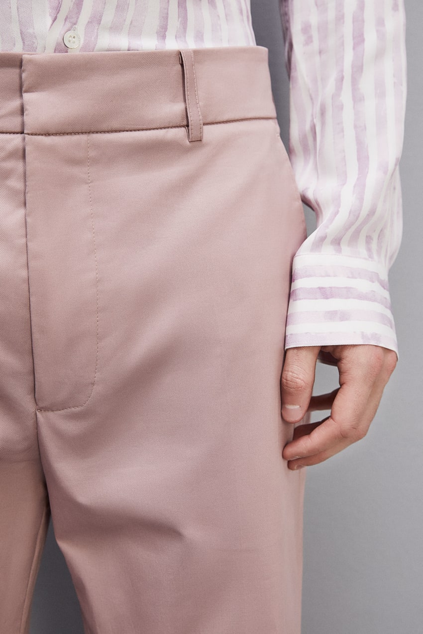 Patrizia Pepe Cotton Twill Trumpet Pants Pembe | HXE578412