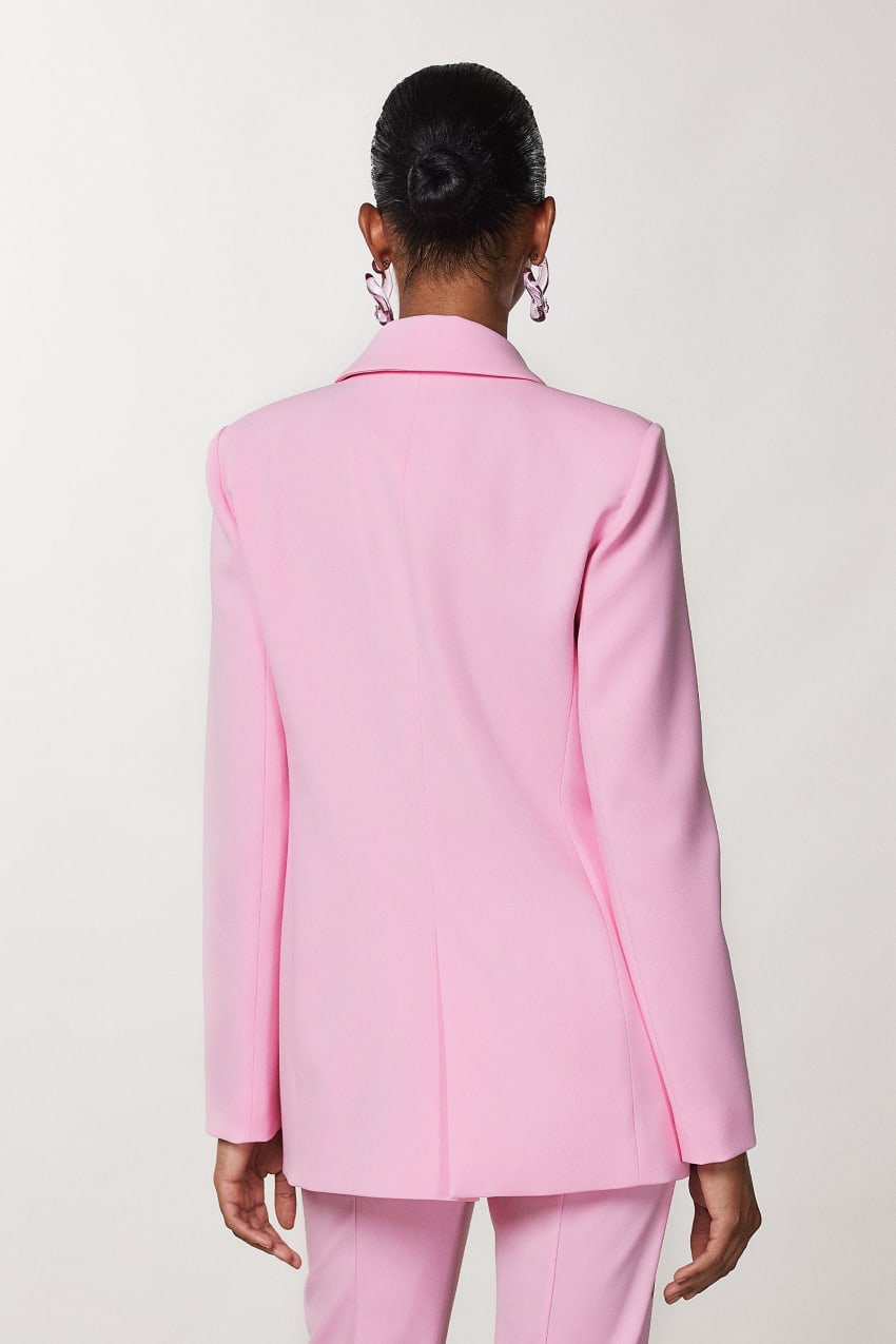 Patrizia Pepe Crepe Blazer Jacket Pembe | QUV261435