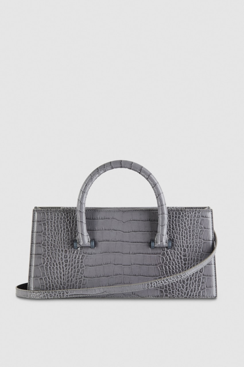 Patrizia Pepe Crocodile-print Fly Bamby Gri | MSF081364