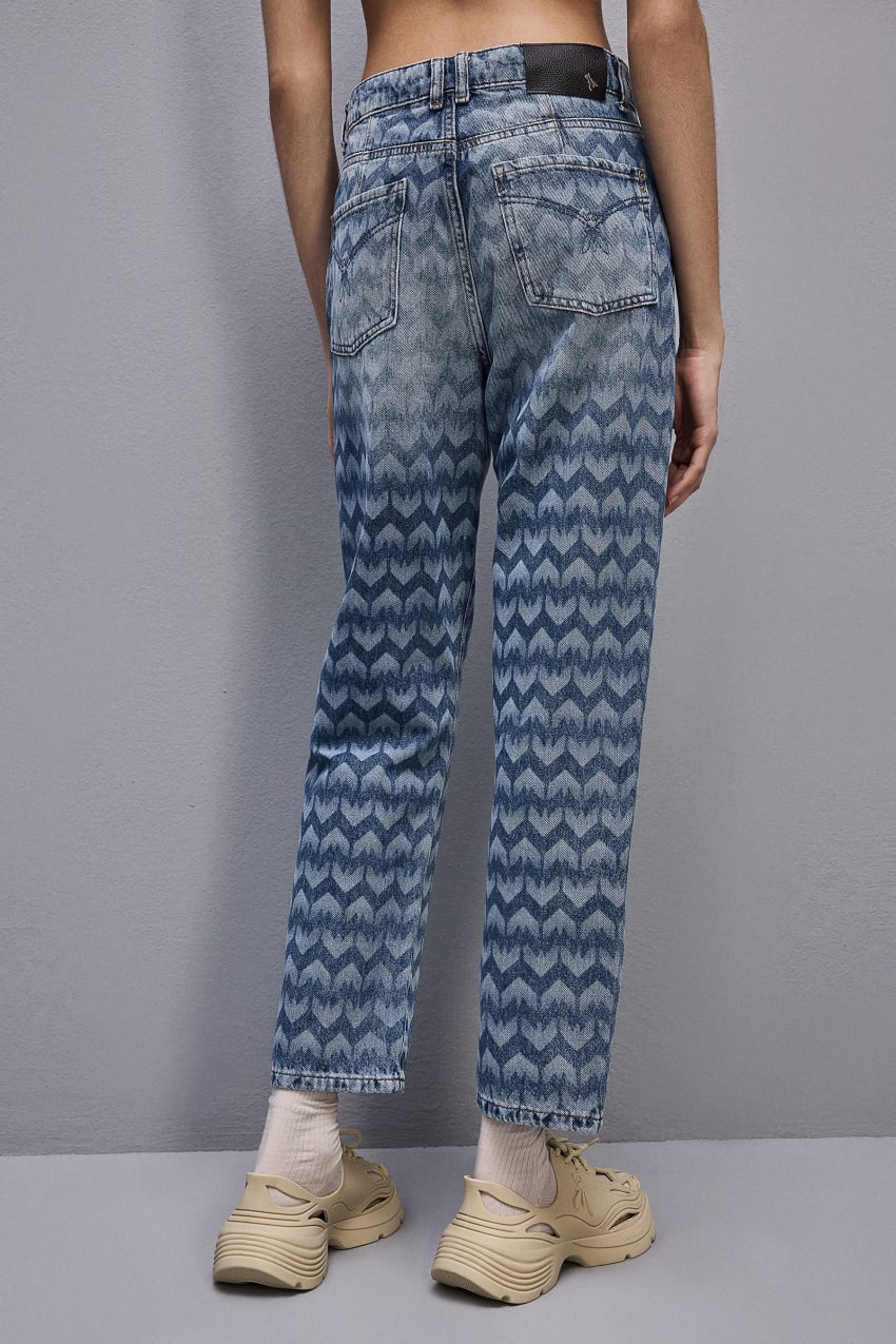 Patrizia Pepe Denim Cigarette Pants Mavi | ATS805942