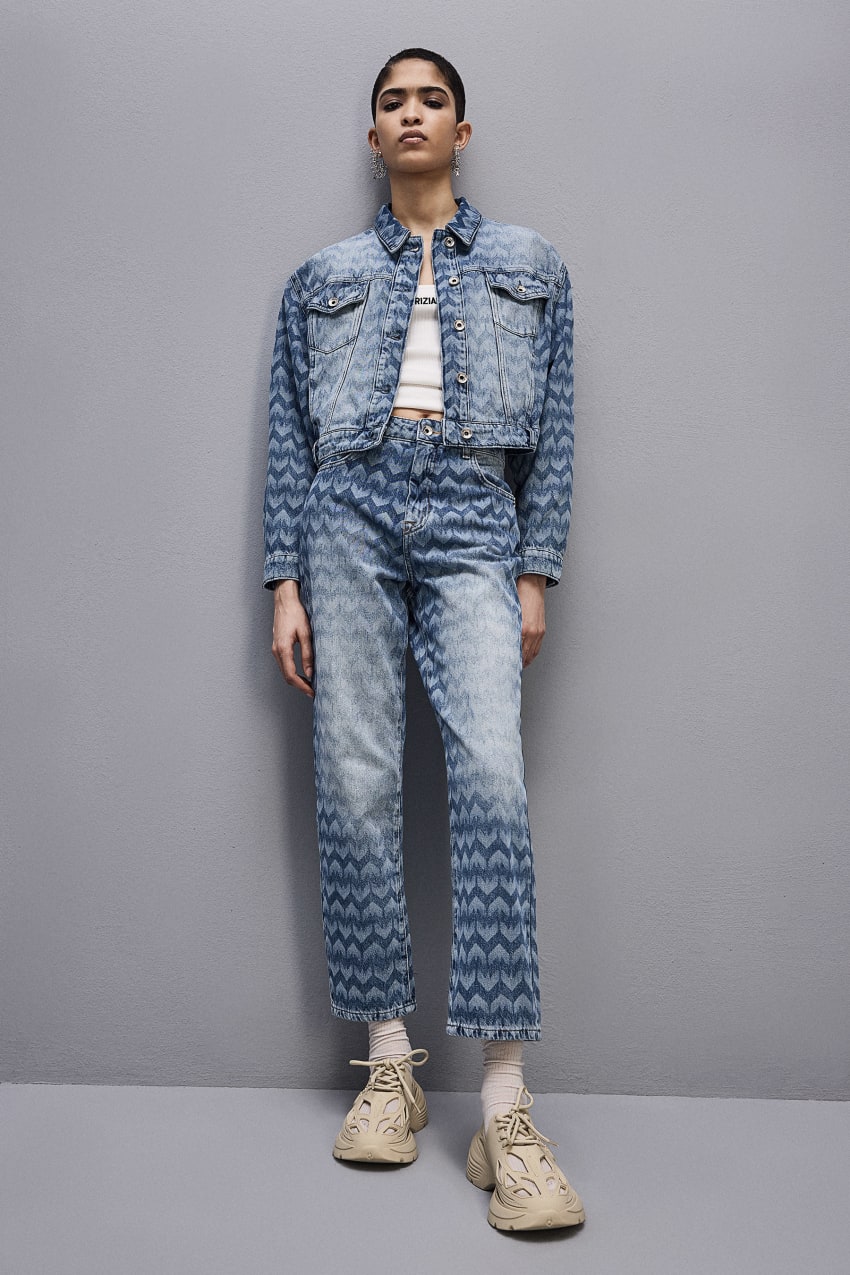 Patrizia Pepe Denim Cigarette Pants Mavi | ATS805942