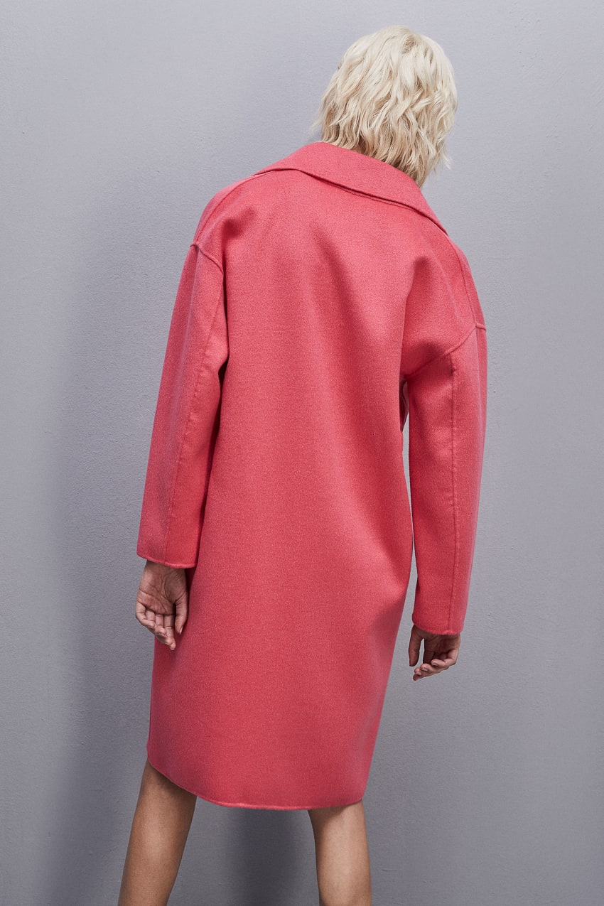 Patrizia Pepe Double Cloth Coat Pembe | CIV201794