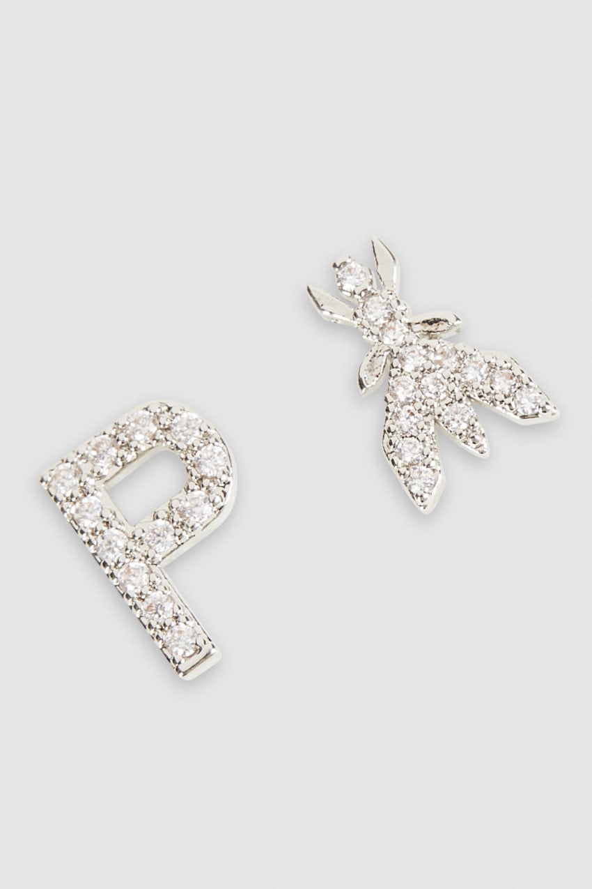 Patrizia Pepe Earrings With Rhinestones Gümüş | LBM843501