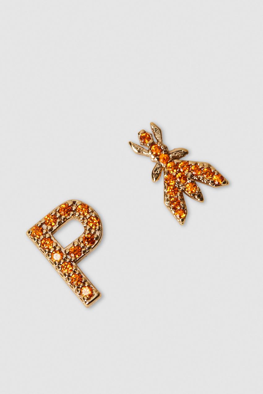 Patrizia Pepe Earrings With Rhinestones Turuncu | WBQ627814