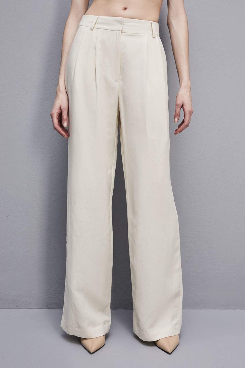 Patrizia Pepe Essential Certified Viscose Pants Beyaz | VBX963845