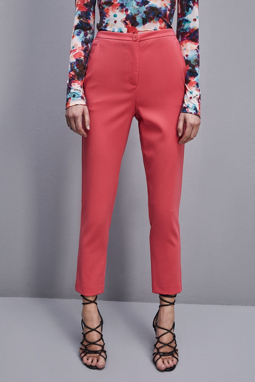 Patrizia Pepe Essential Cigarette Pants Pembe | GCQ971853