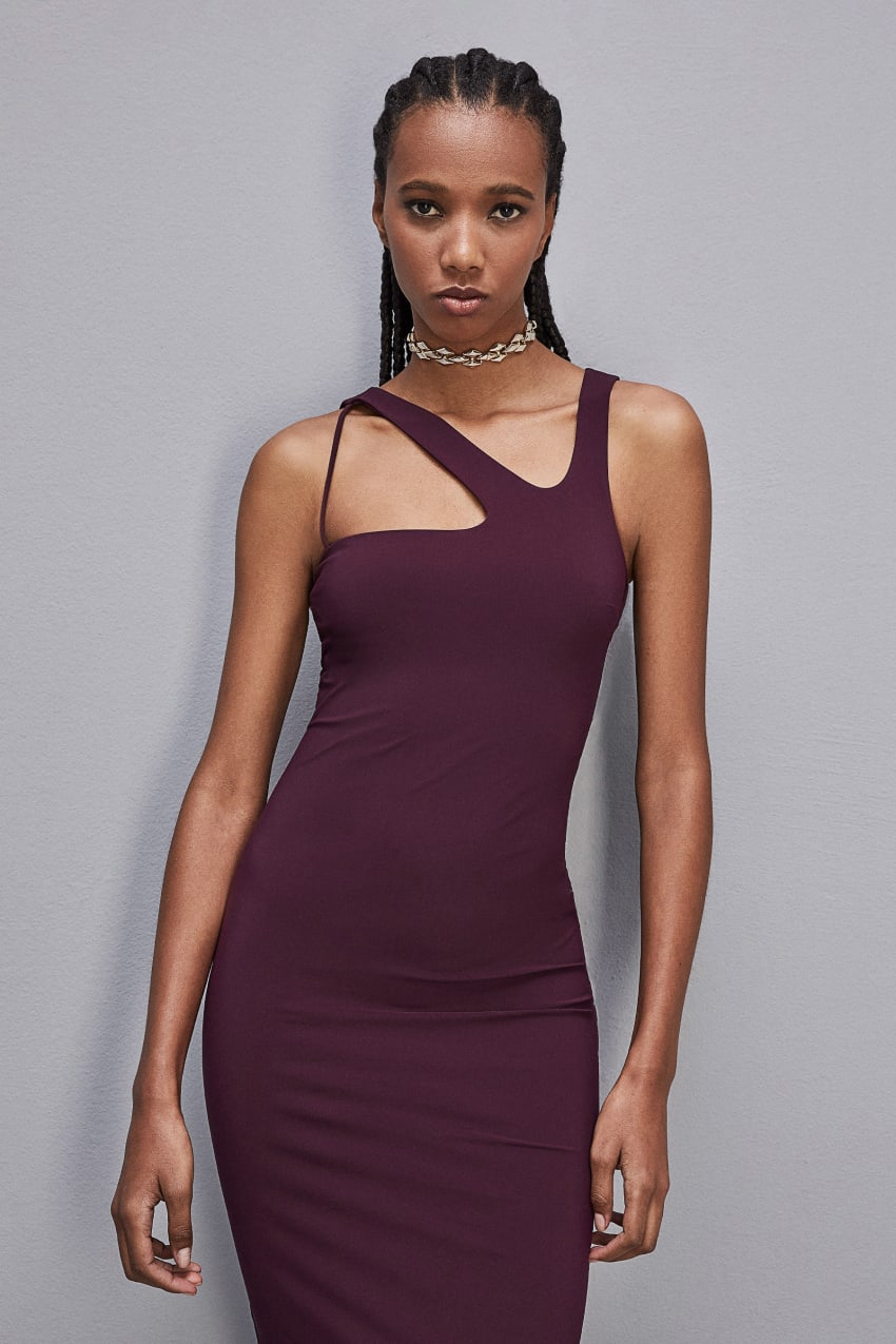 Patrizia Pepe Essential Stretch Jersey Sleeveless Dress Mor | BYT657289