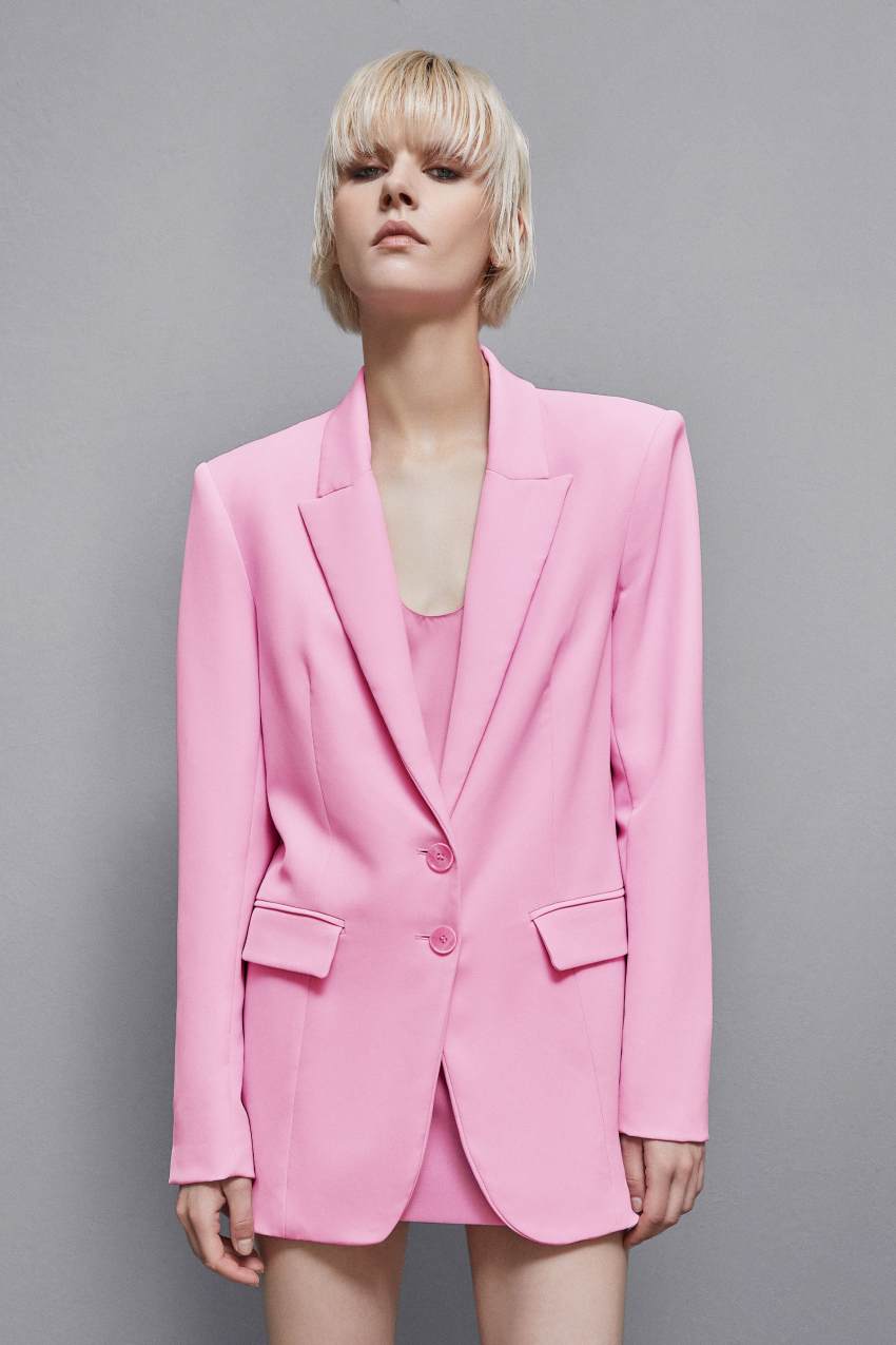 Patrizia Pepe Essential Two-button Blazer Pembe | AYK689753