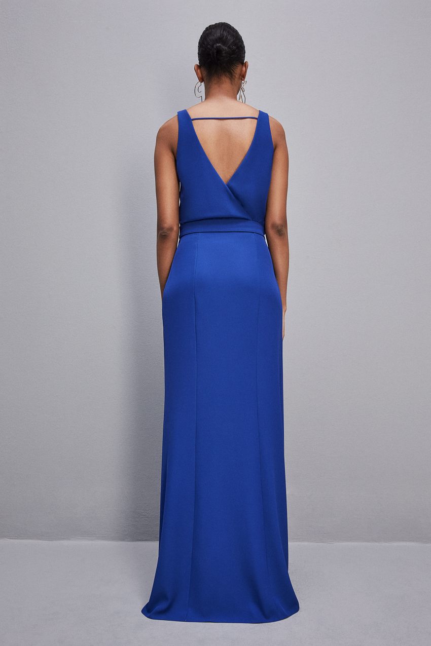 Patrizia Pepe Extra Long Soft Sleeveless Dress In Twill Açık Mavi | TBD739018