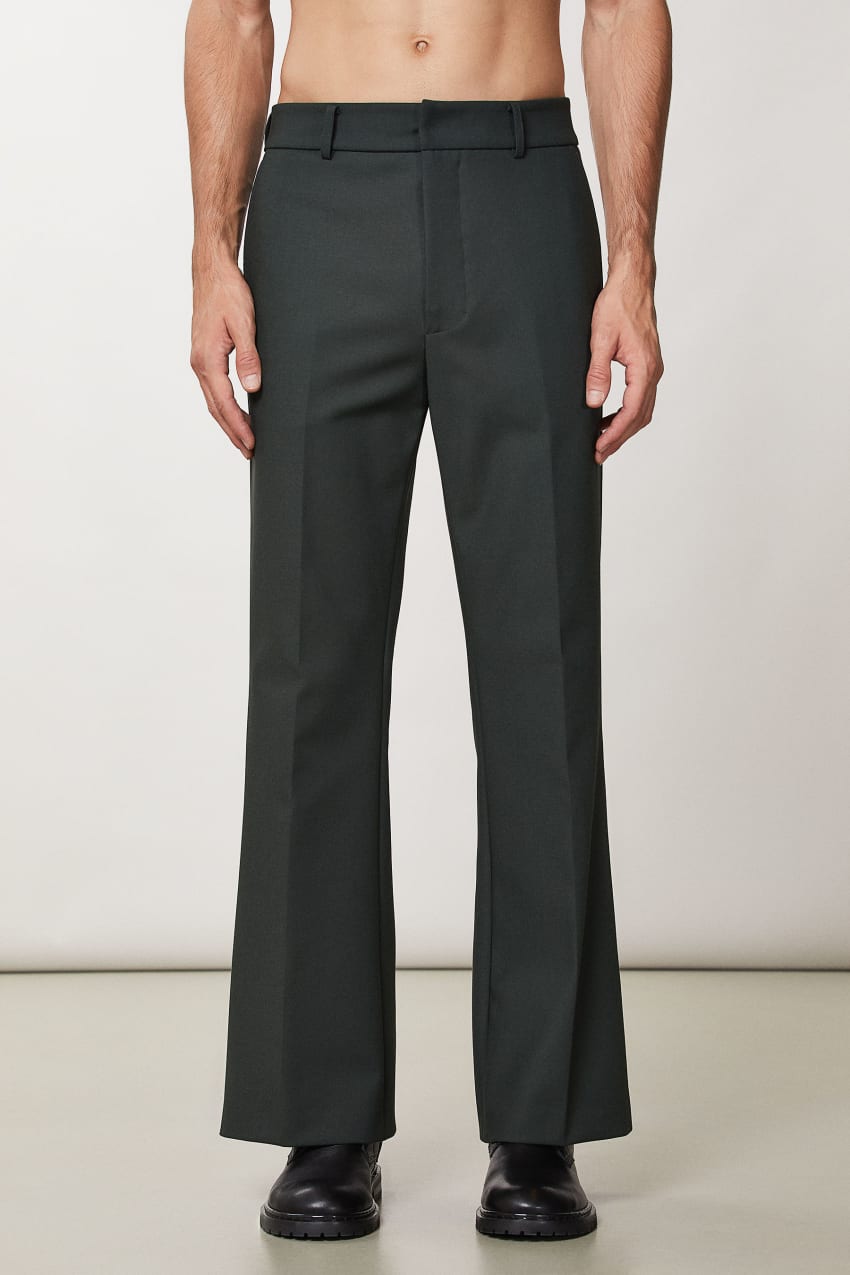 Patrizia Pepe Flare Pants In Technical Fabric Yeşil | TWJ126503