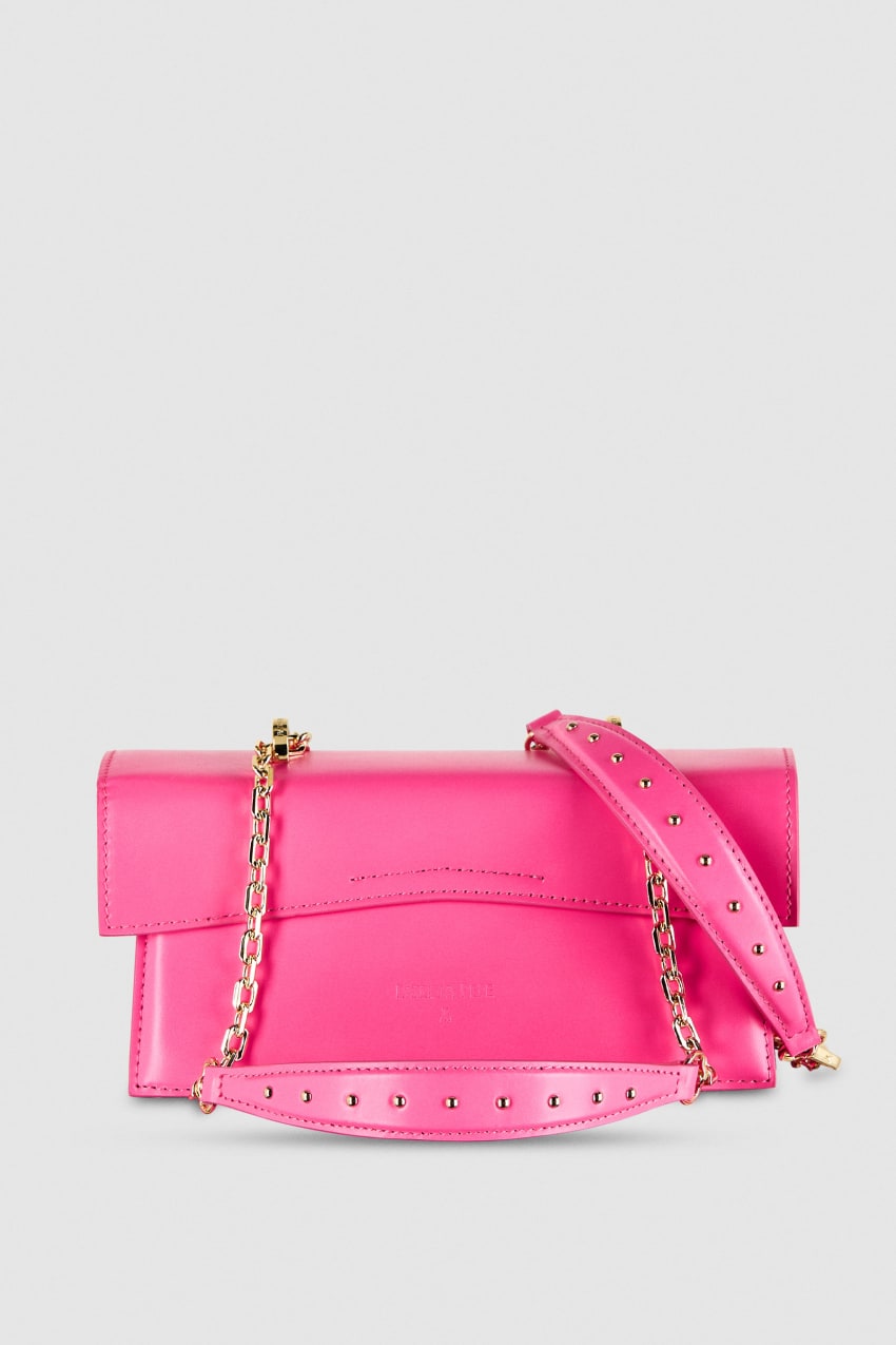 Patrizia Pepe Fly Bamby Leather Shoulder Bag Pembe | RXE678501