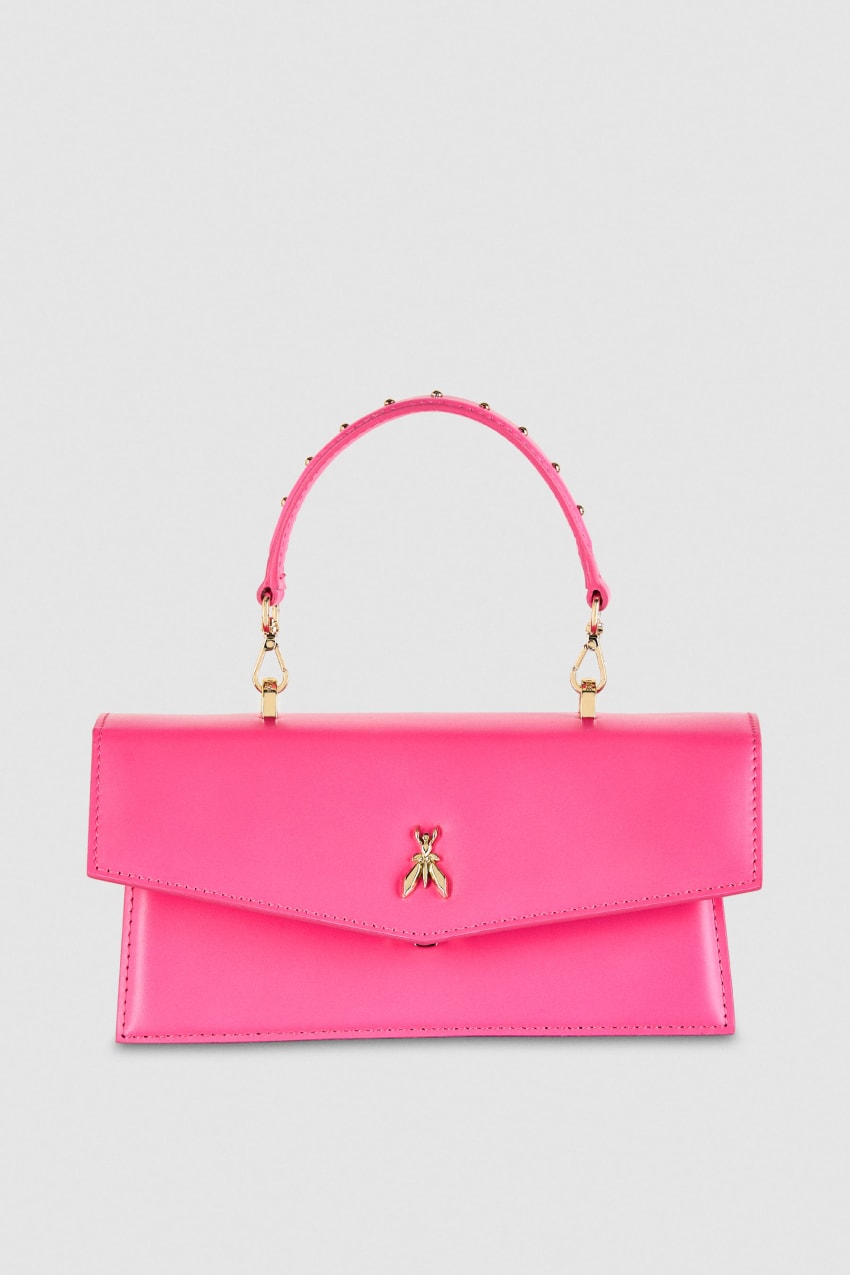 Patrizia Pepe Fly Bamby Leather Shoulder Bag Pembe | RXE678501