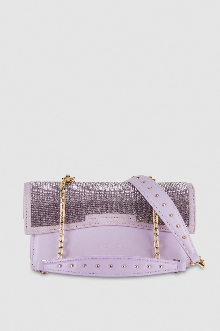 Patrizia Pepe Fly Bamby Shoulder Bag With Rhinestones Pembe | TKE821059