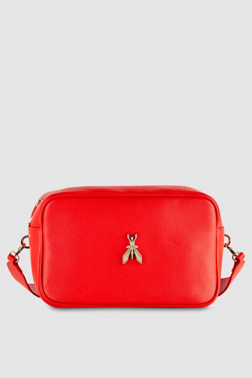 Patrizia Pepe Fly Camera Leather Bag With Chain Kırmızı | JXC608345